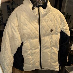 Harley-Davidson Women's Puffer Jacket Quilted Down Cream XL